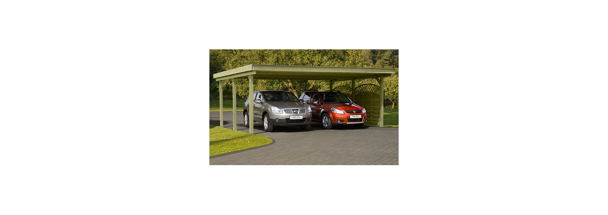 Hvor stor skal en carport v�re til 2 biler?