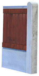 Lægtehegn trykimprægneret teakfarvet