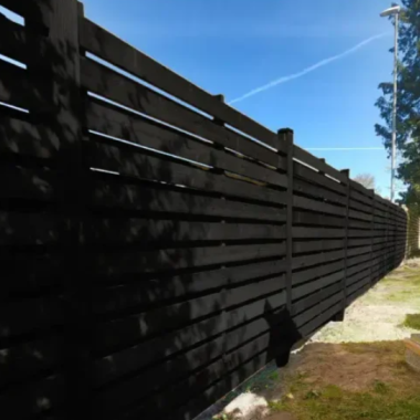 Plankeværk grundmalet sort (hegnsmodel)