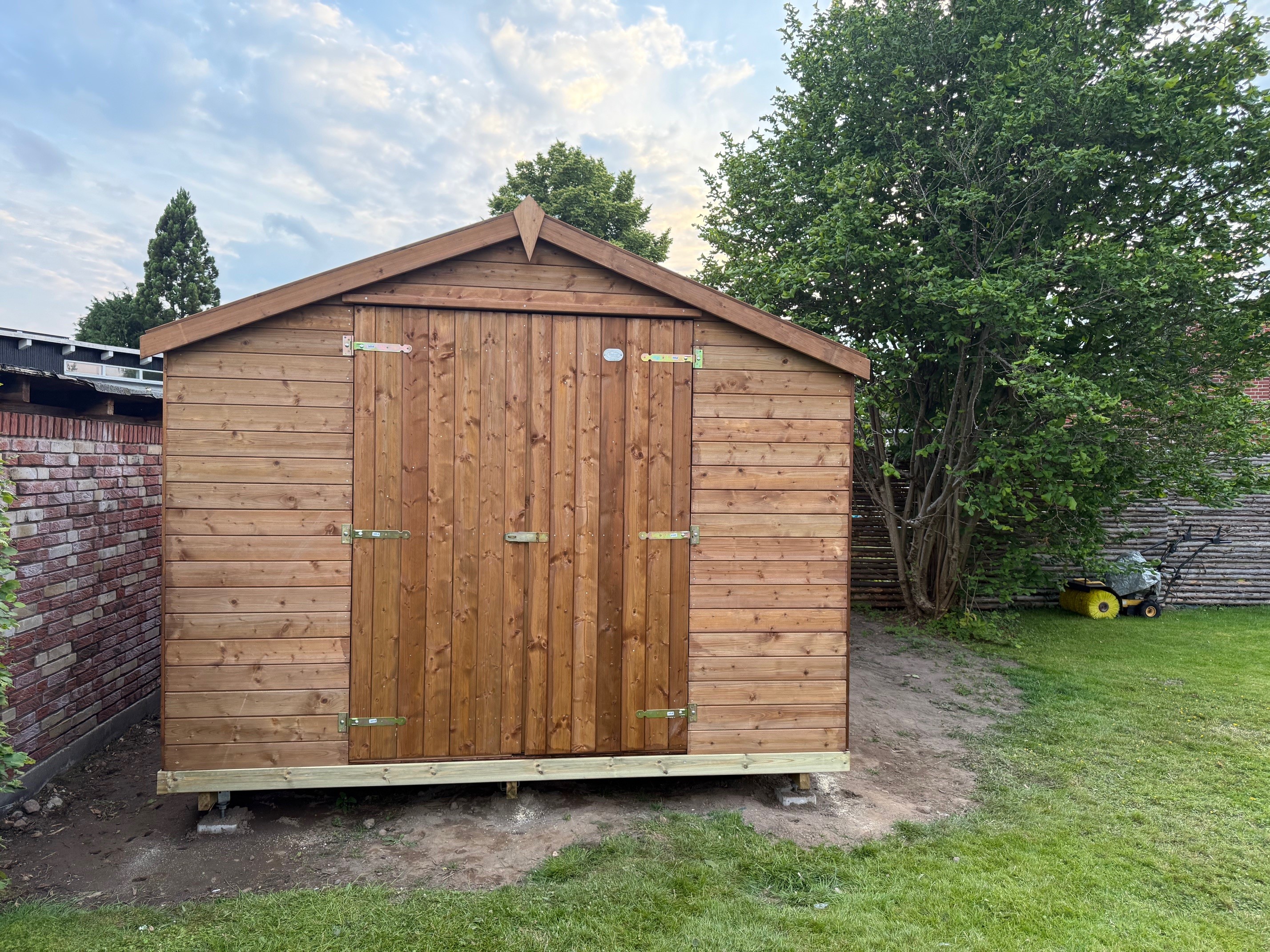 Punktfundament med skur
