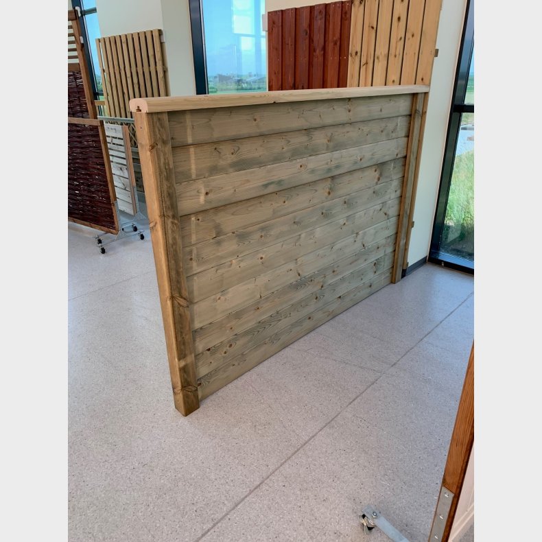 Grnt trykimprgneret systemhegn med systemstolper - Guldklasse