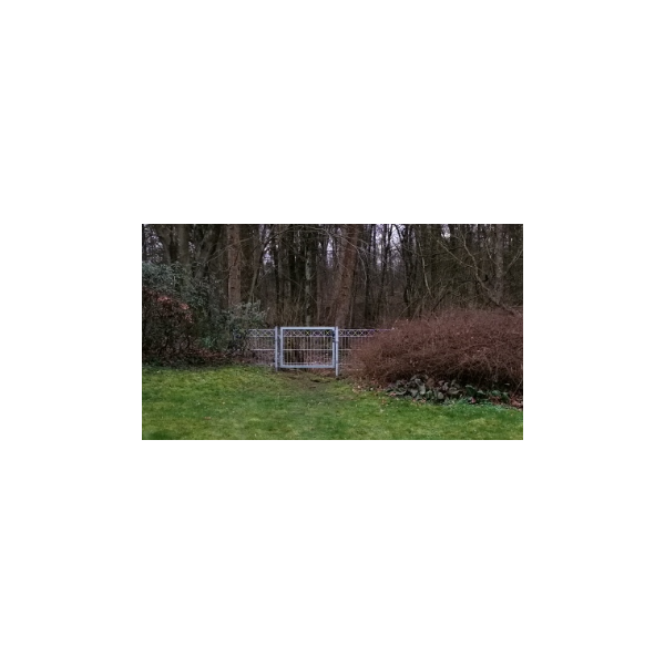 Panelhegn med "X" dekoration galvaniseret 200x80cm (LxH) model "Liseleje"