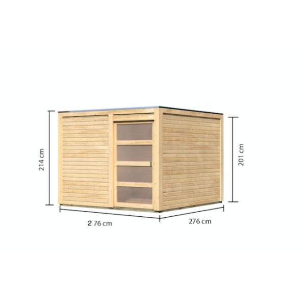 Havehus Cubus model 2 i ubehandlet på 7,7m2