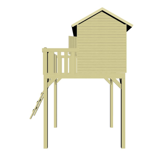 Slvklasse: Maxi legehus p stolper 1,8m2 + terrasse