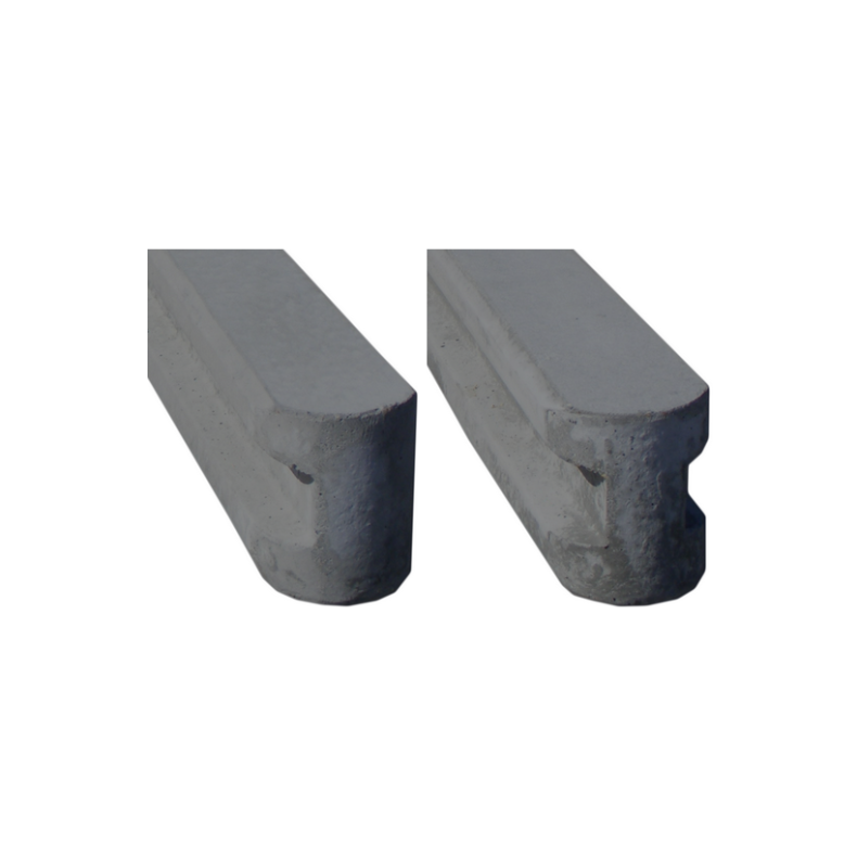 Hegnsstolpe H/mellem 10 x 12 x 190 cm (120cm over jord) Antracitfarvet beton