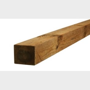 Brun trykimprgneret stolpe 97x97mm x 300cm