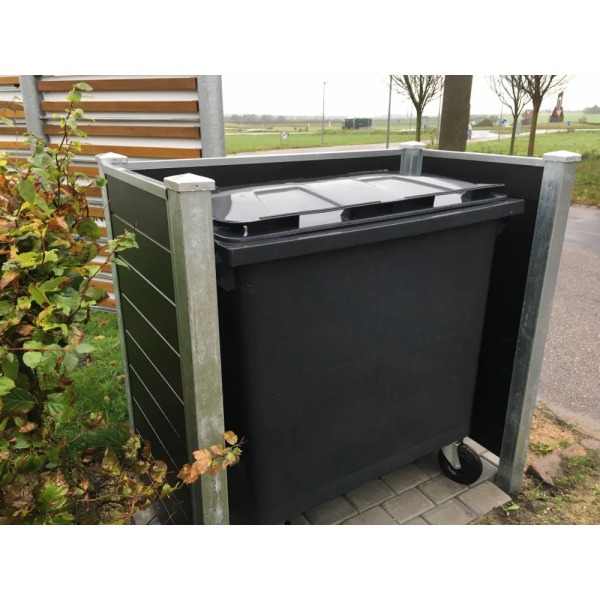 Nice skraldespandsskjuler i komposit  elegant og vedligeholdelsesfri lsning med galvaniserede stl