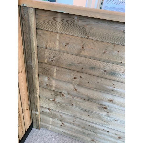 Guldklasse: Model Rom systemhegn blok inkl. systemstolper i tr og tilbehr