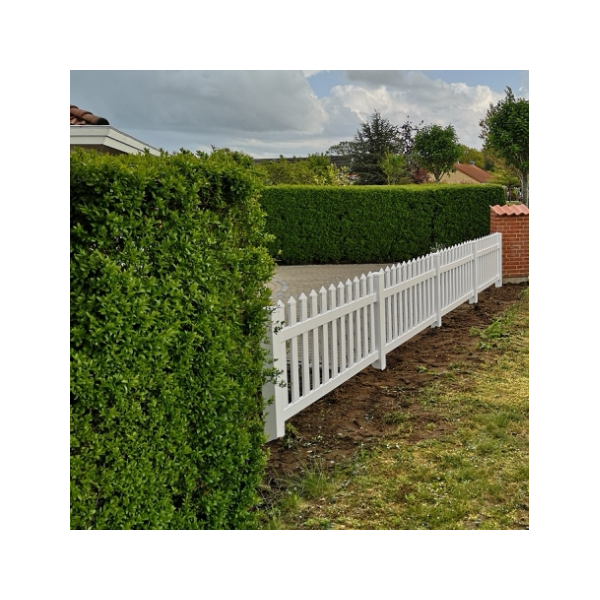 PVC Skagen hegn lige med brede stave i 180x80cm (BxH)