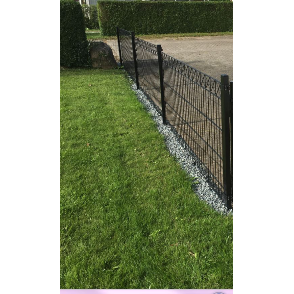 200x100cm Panelhegn X dekoration i sort model Gilleleje LxH