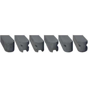 Hegnsstolpe ende 13 x 13 x 250 cm (180cm over jord) Antracitfarvet beton