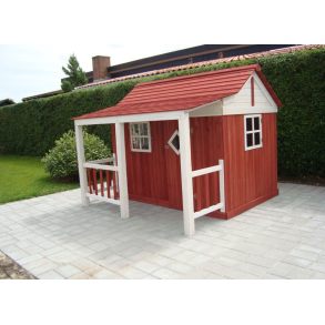 Ida legehus i rd og hvid  klassisk charme og leg p den hyggelige mde