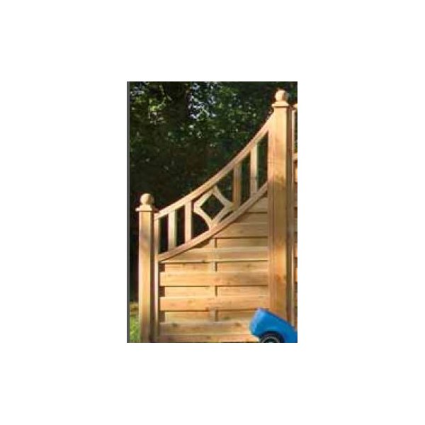 Mayor hegn med bue i l�rk 90x161/90cm (BxH)