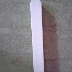 Omlimet hvid stolpe 90x90mm i 128cm