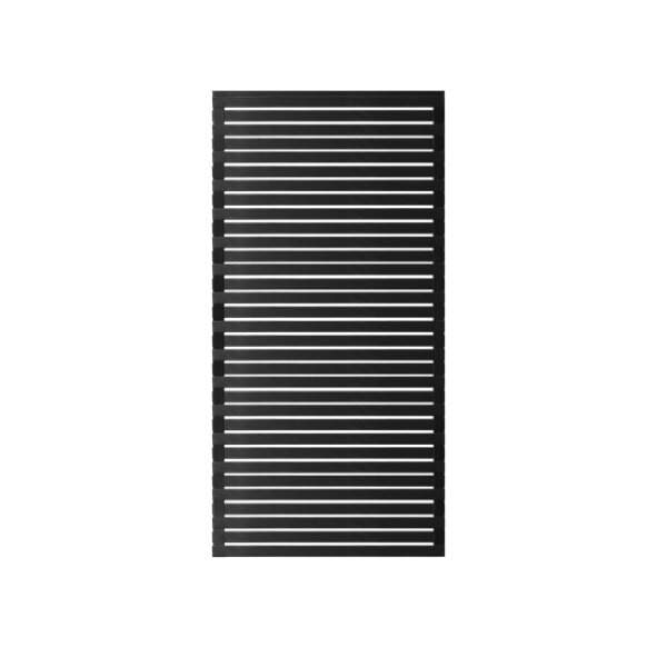 Osaka hegn i grundmalet sort 90x180cm (BxH)