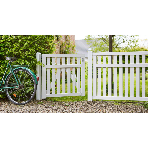 Country dobbeltlge i hvid 300x96cm (BxH)