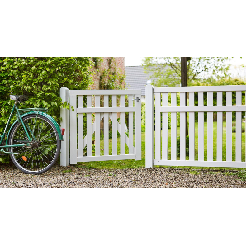 Country dobbeltlge i hvid 300x96cm (BxH)