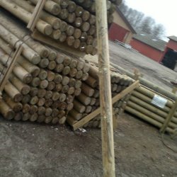 Trykimprgneret stolpe 10cm i lngden 300cm