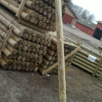 Trykimprgneret stolpe 12cm i lngden 300cm