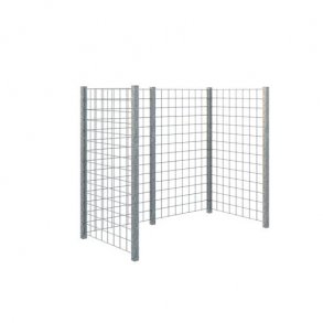 Renovationsskjul med stlespalier og galvaniserede stlstolper 173,5×89×147cm (BxDxH) (2x240L)
