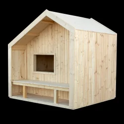 Cozy legehus - 184208 cm m/bnk - Ubehandlet