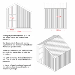 Cozy legehus - 184208 cm m/bnk - Ubehandlet