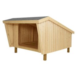 Shelter bygget i elementer inkl. tagpap 225x291x170/107cm (BxLxH) - i fyr/gran
