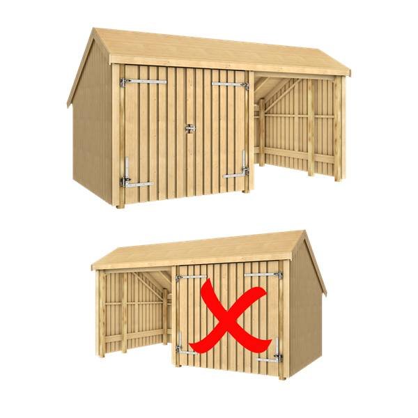 Guldklasse: Multihus 2-moduler i ubehandlet med dobbeltdr p 10,5m2