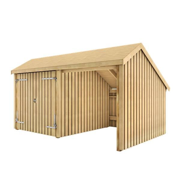 Guldklasse: Multihus 2-moduler i ubehandlet med dobbeltdr p 10,5m2