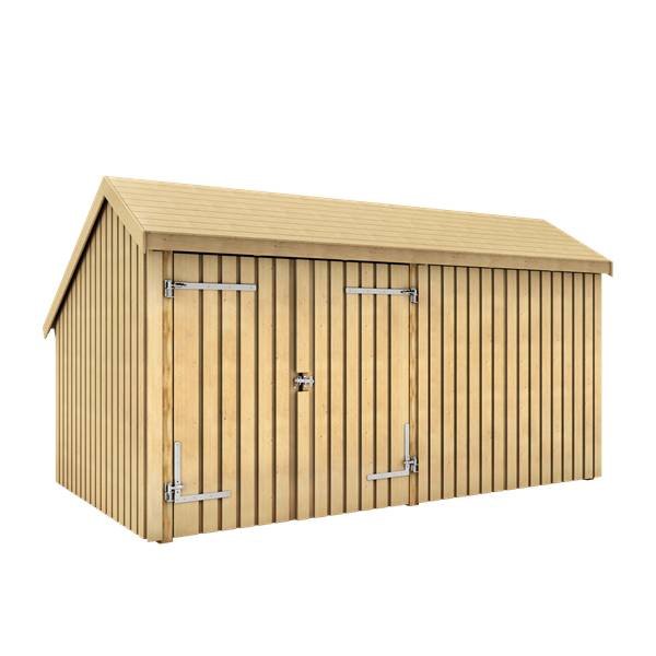 Guldklasse: Multihus 2-moduler i ubehandlet lukket med dobbeltdr p 10,5m2