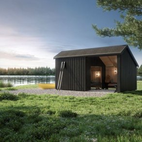 Multi Shelter 2 moduler m/shelter og opholdsrum - inkl. tagpap/alulister