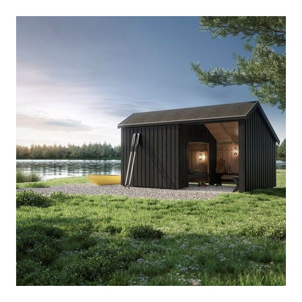 Multi Shelter 2 moduler m/shelter og opholdsrum - inkl. tagpap/alulister