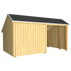 Multi Shelter 2 moduler m/shelter og opholdsrum - inkl. tagpap/alulister