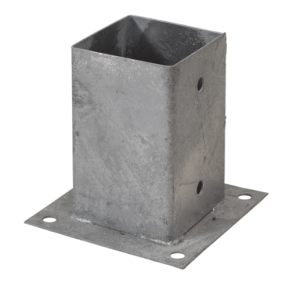 Cubic stolpefod - varmgalvaniseret 9x9 cm