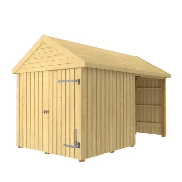 Guldklasse: Classic Multi Havehus 10 m&sup2; - 2 moduler m/enkeltdr og lukket/ben front