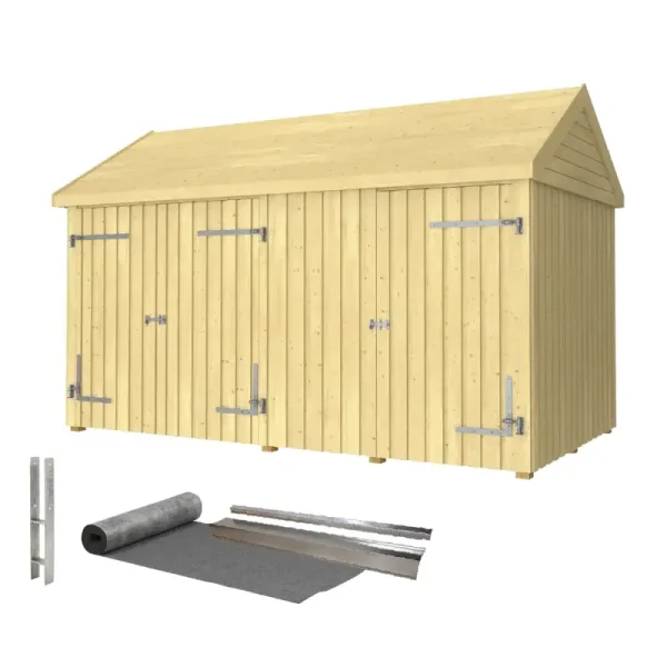 Guldklasse: Classic Multi Havehus 10 m&sup2; - 2 moduler m/enkelt- og dobbeltdr