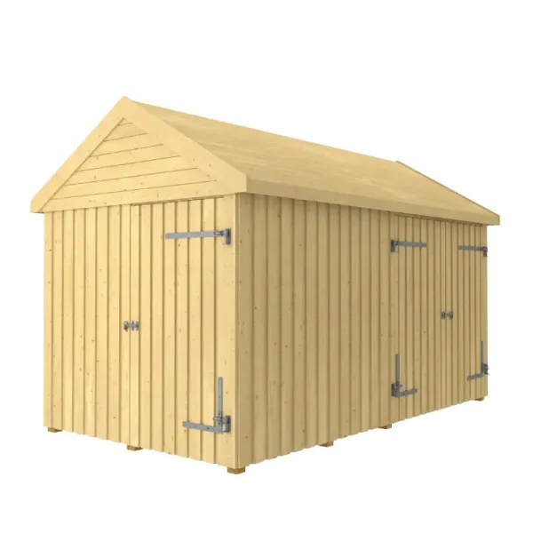 Guldklasse: Classic Multi Havehus 10 m&sup2; - 2 moduler m/enkelt- og dobbeltdr