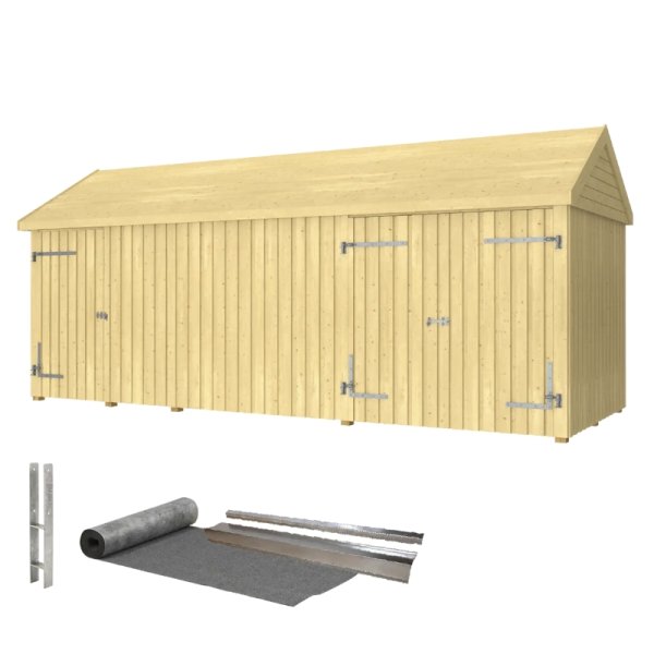 Guldklasse: Classic Multi Havehus 14,5 m&sup2; - 3 moduler m/enkelt- og dobbeltdr