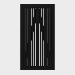 Tangent enkeltlge i sort 95x180cm (BxH)