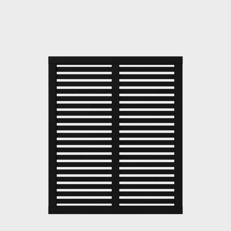 Harmoni terrassehegn i sort 120x140cm (BxH)