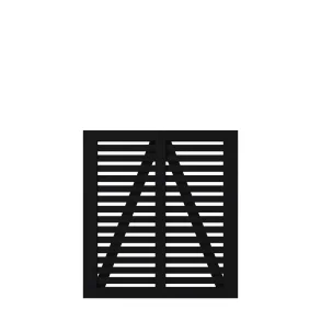 Harmoni enkeltlge i sort 100x107cm (BxH)