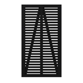 Harmoni enkeltlge i sort 100x180cm (BxH)