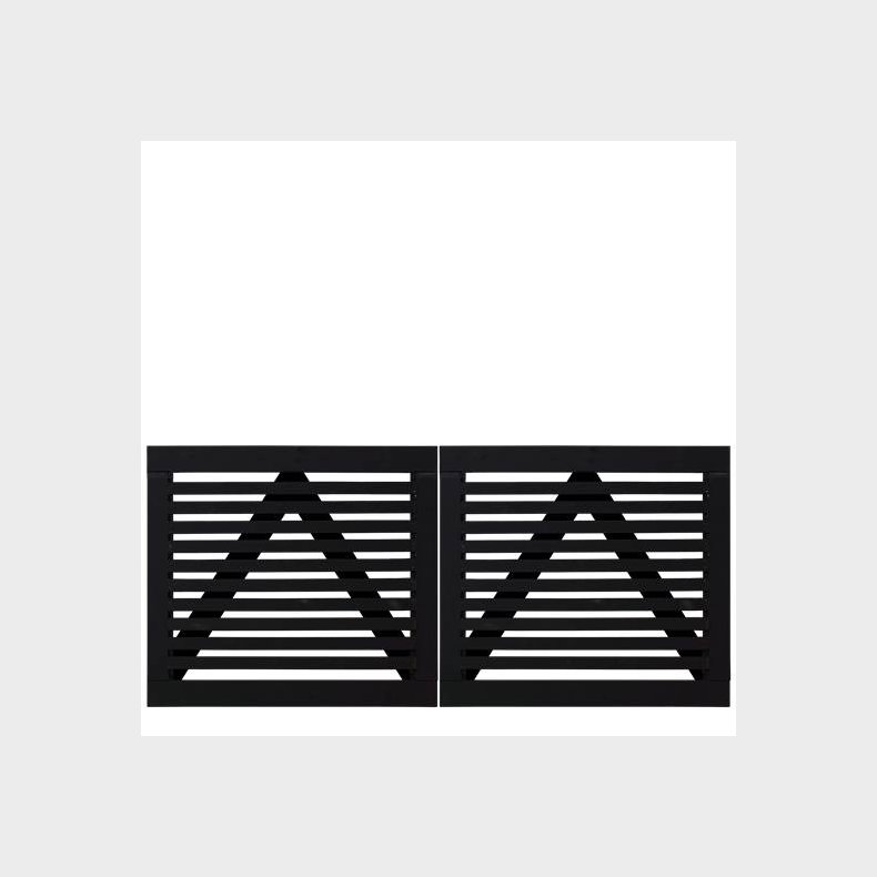 Tokyo dobbeltlge sort 200x90cm (BxH)