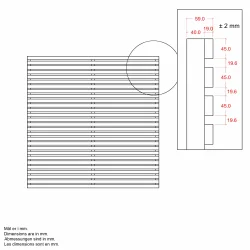 Tokyo hegn - 180&times;180 cm - ThermoWood&reg;