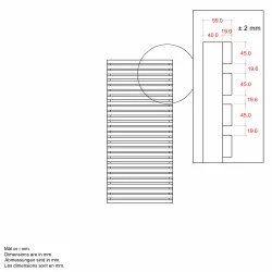 Tokyo hegn - 83&times;180 cm - ThermoWood&reg;