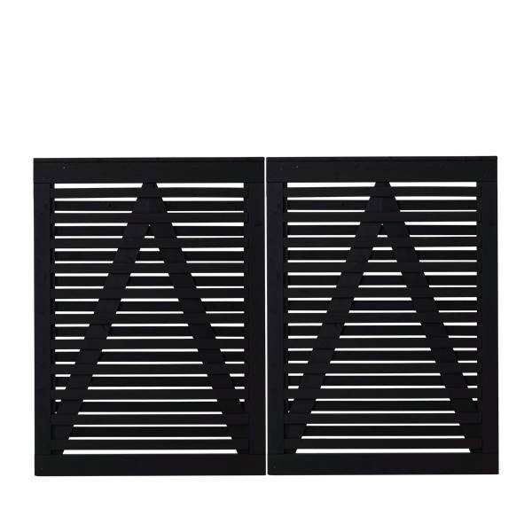 Osaka dobbeltlge sort 200x136cm (BxH)