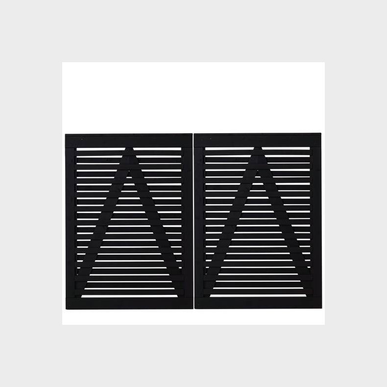 Osaka dobbeltlge sort 200x136cm (BxH)