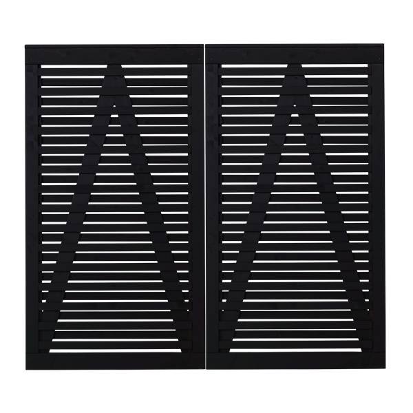 Osaka dobbeltlge sort 200x180cm (BxH)