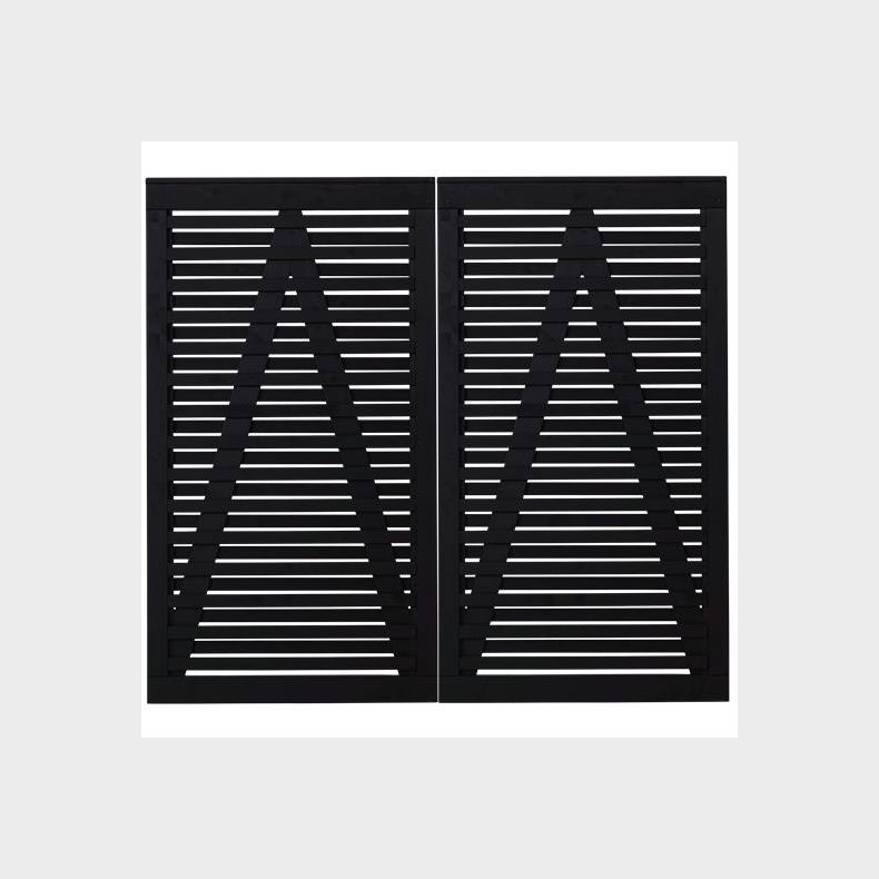 Osaka dobbeltlge sort 200x180cm (BxH)