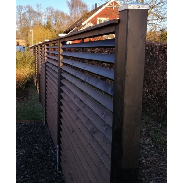 Kyoto hegn i grundmalet sort 160x160cm (BxH)